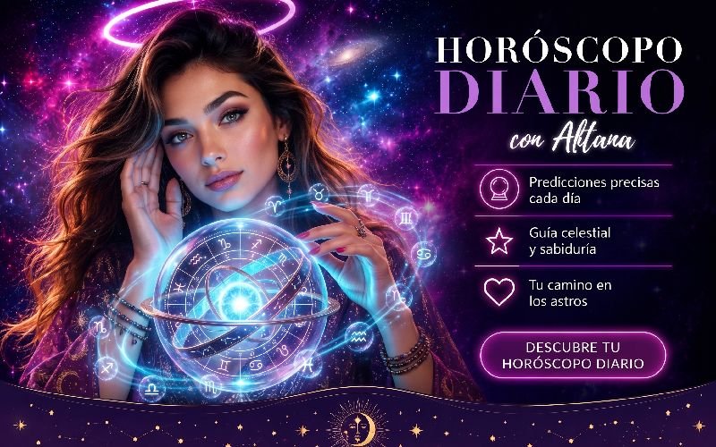 Horóscopo Diario: La Verdad de los Astros Sin Adornos 1 Rueda zodiacal dorada representando el horóscopo diario y las predicciones astrológicas de la vidente Aitana Méndez.